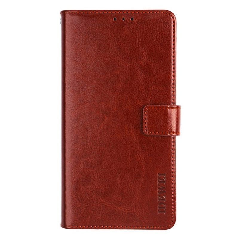 Κάλυμμα Oppo Find X5 Lite Idewei Vintage Faux Leather